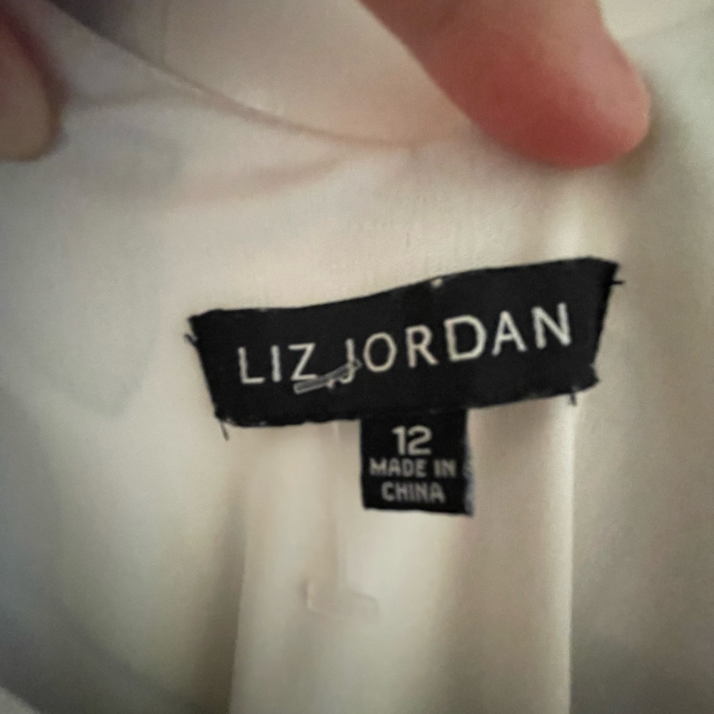 Liz Jordan grey and white dress in size 12 - Picture 2 of 5